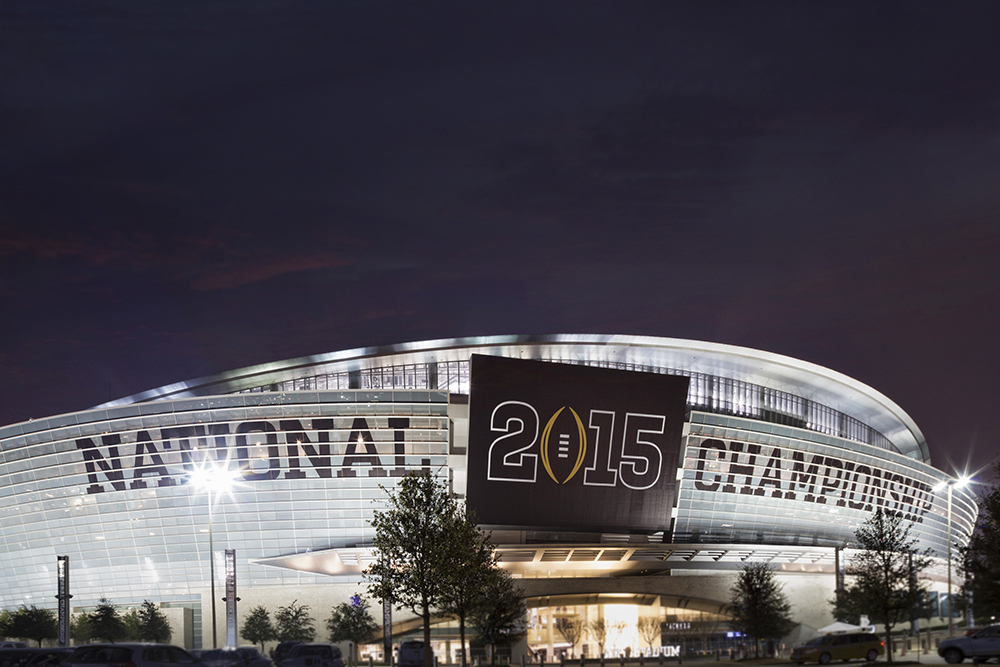 2015 College Football Playoff environmental graphics AT&T stadium by Infinite Scale