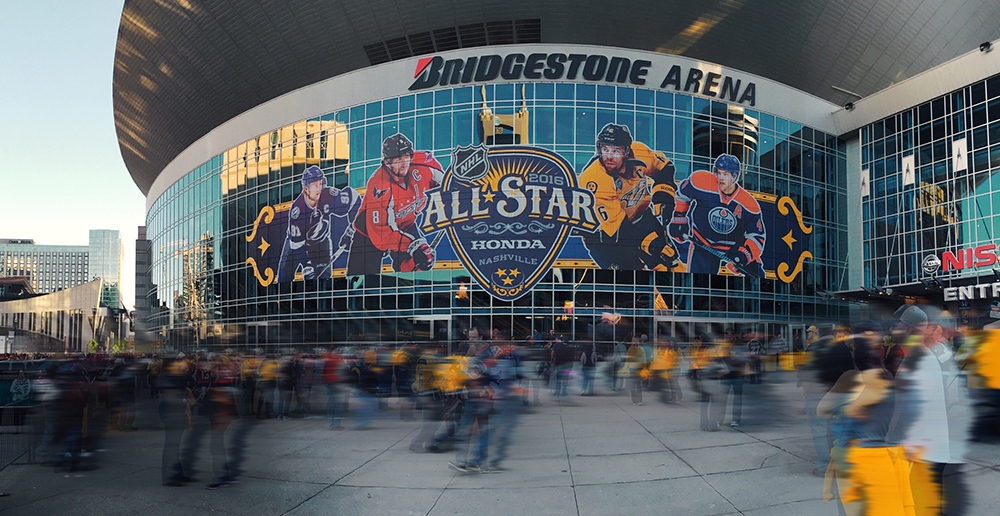 Bridgestone Arena NHL All-Star game graphics by Infinite Scale