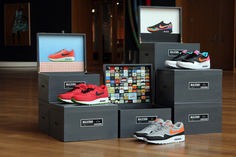 Nike Airmax 1 shoes with color schemes from the MAX100 Project
