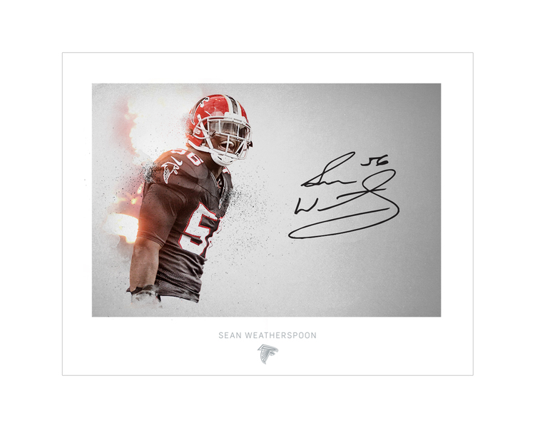 Sean Weatherspoon autographed digital art by Matt Lange