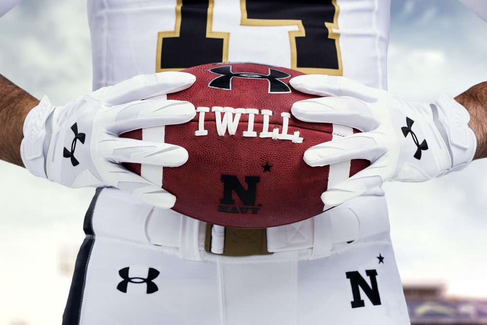 navy football under armour