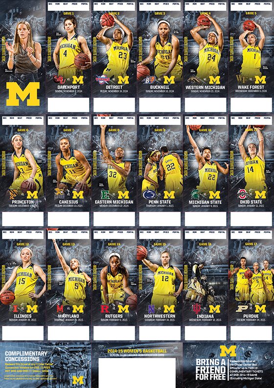 michigan women's basketball season tickets 2014 by mekale jackson