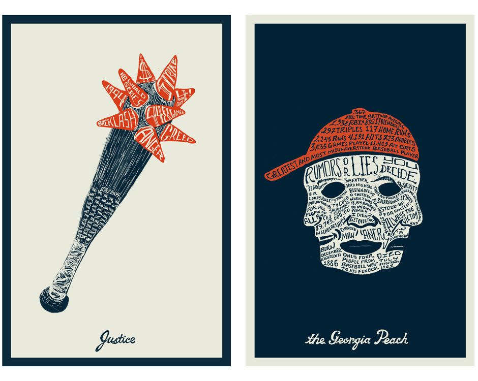 Bases Loaded Series posters by Brian Lindstrom