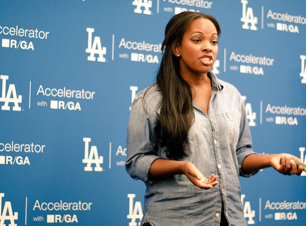 Dodgers Accelerator company practicing pitch