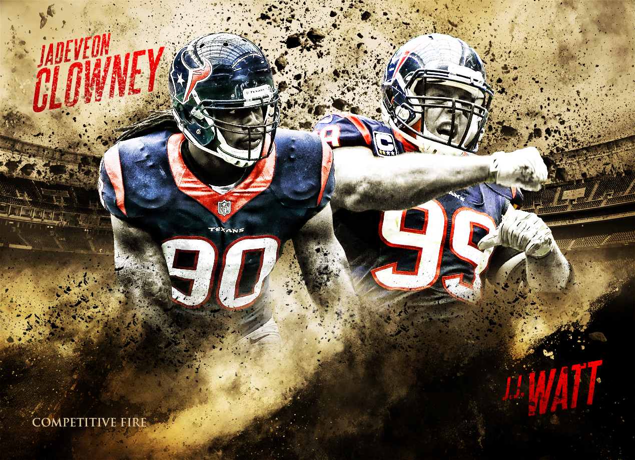 Jadeveon Clowney and JJ Watt 300 Inspired art by Tyson Beck