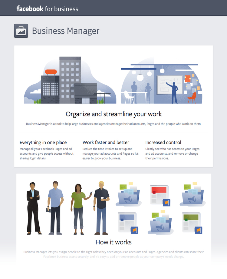 Facebook business illustrations by Matt Stevens