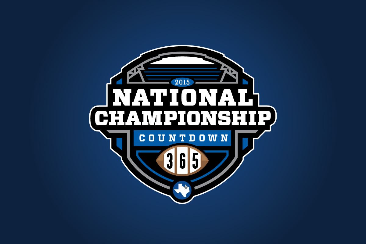 2015 national championship football countdown logo by torch creative