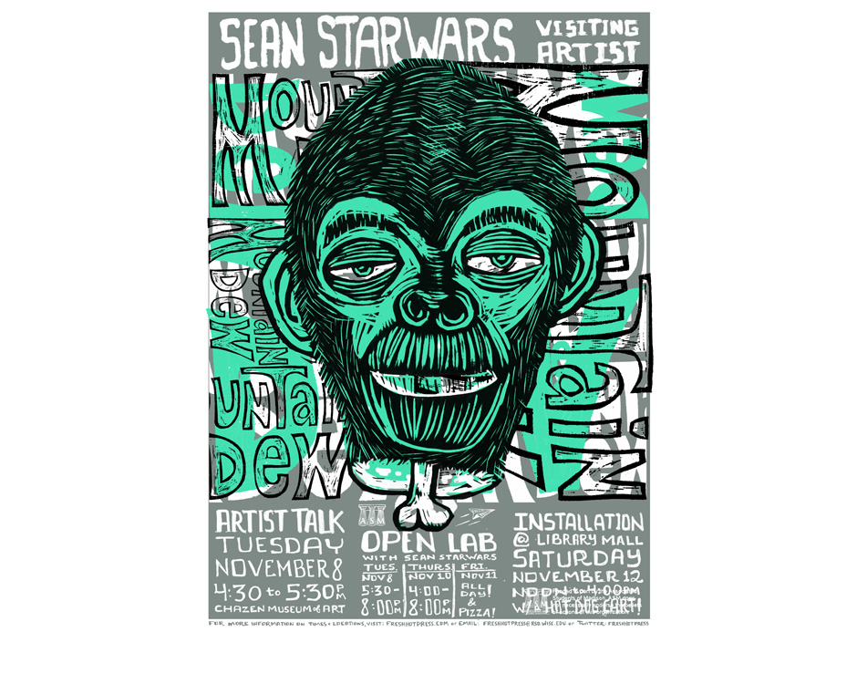 Sean Starwars "monkey" poster by Brian Lindstrom