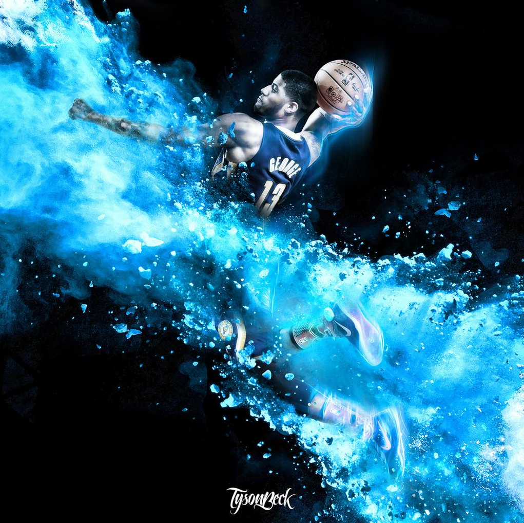 Pacers' Paul George Ice Illustration