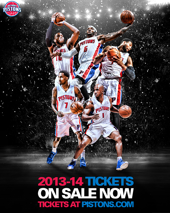 Detroit Pistons 2013-14 Season Ticket Campaign Digital Art