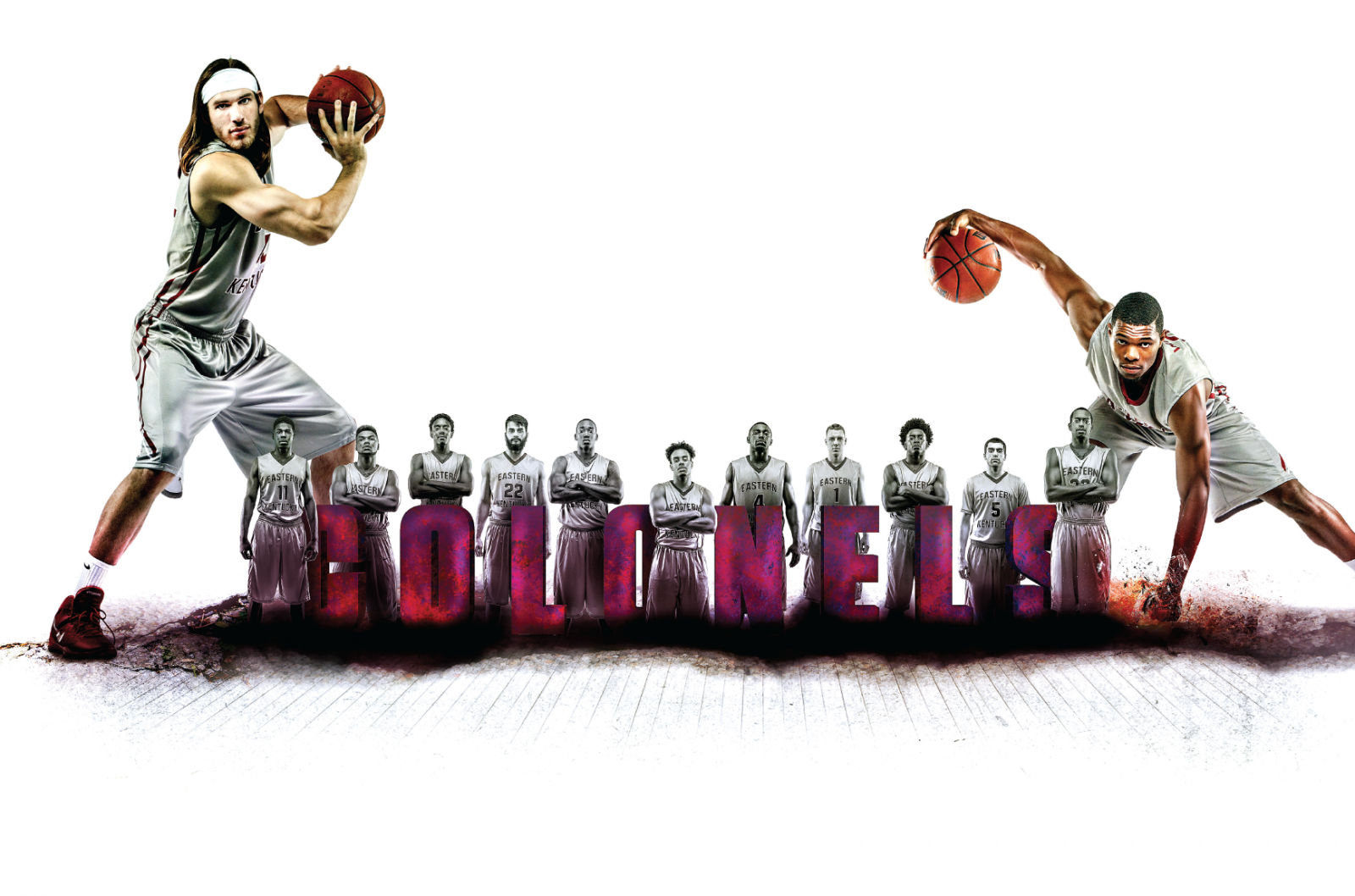 2014-15 eastern kentucky university basketball poster by adam martin
