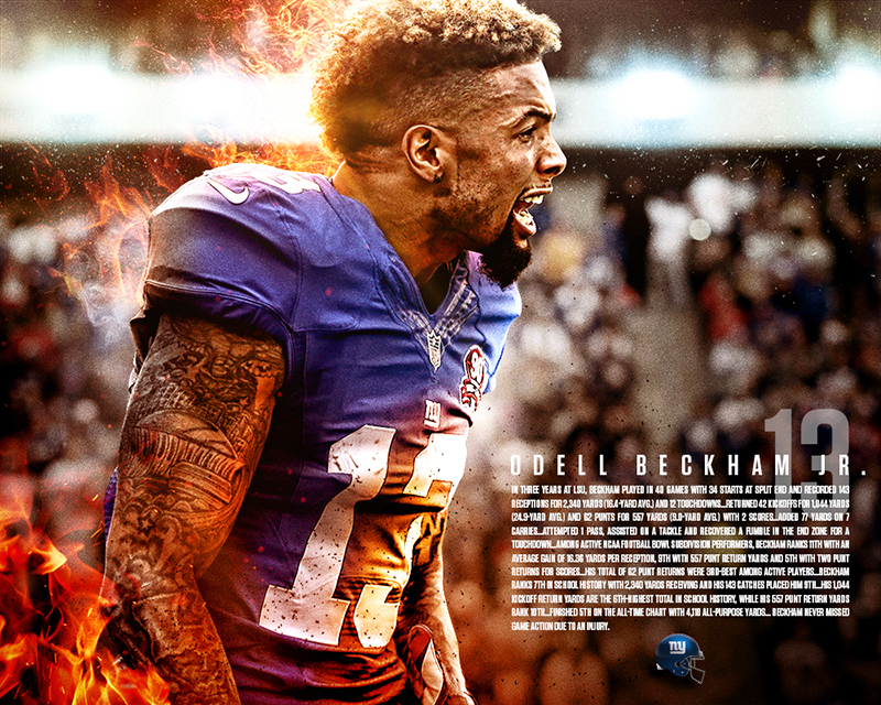 odell beckham jr fire graphic by matt lange