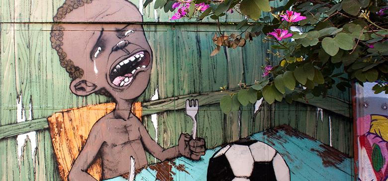 Brazilian Street Artist's Mural Raises Questions About Our Sports-Over-Poverty Culture